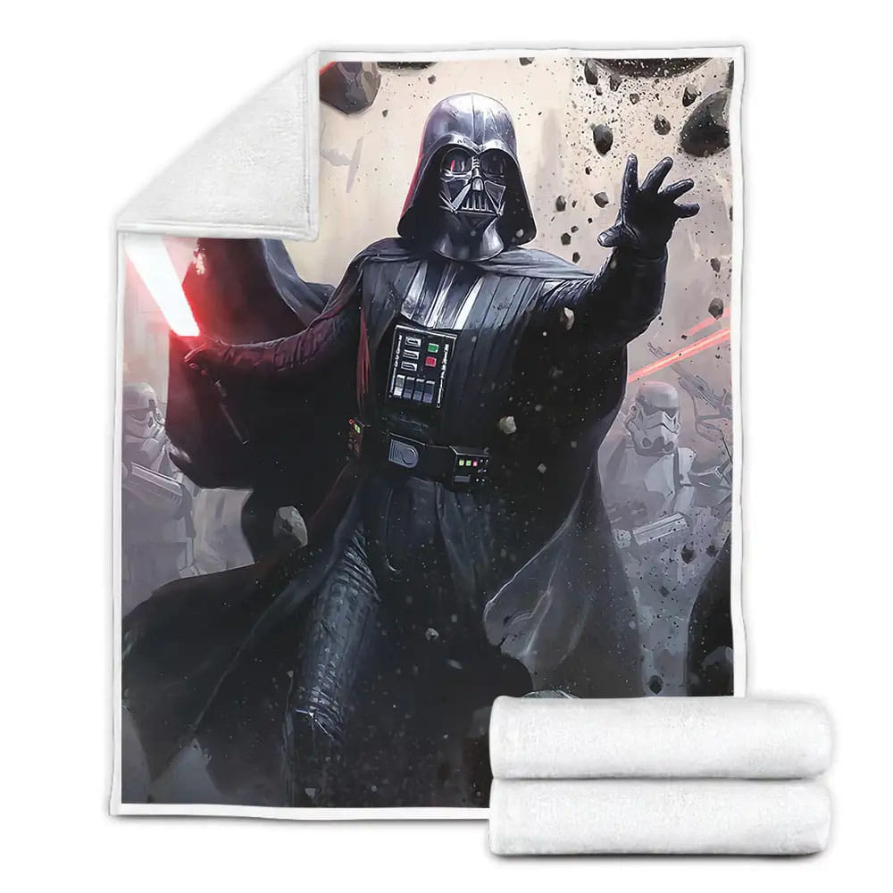 Star Wars Darth Vader In A Combat Digital Art Fleece Blanket Perfect 