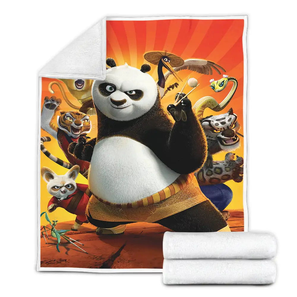 Kung Fu Panda Fleece Blanket Gift For Birthday Halloween Christmas Thanksgiving