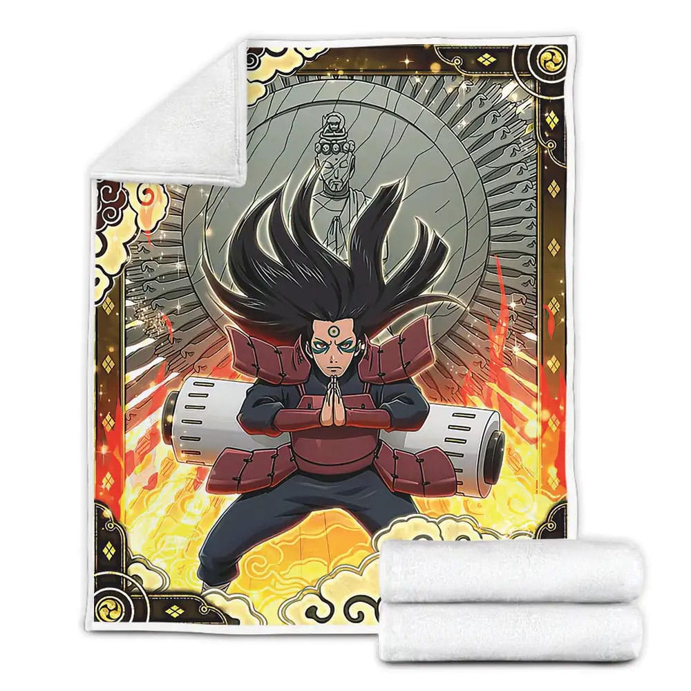 The First Hokage Hashirama Senju True Several Fleece Blanket Perfect 