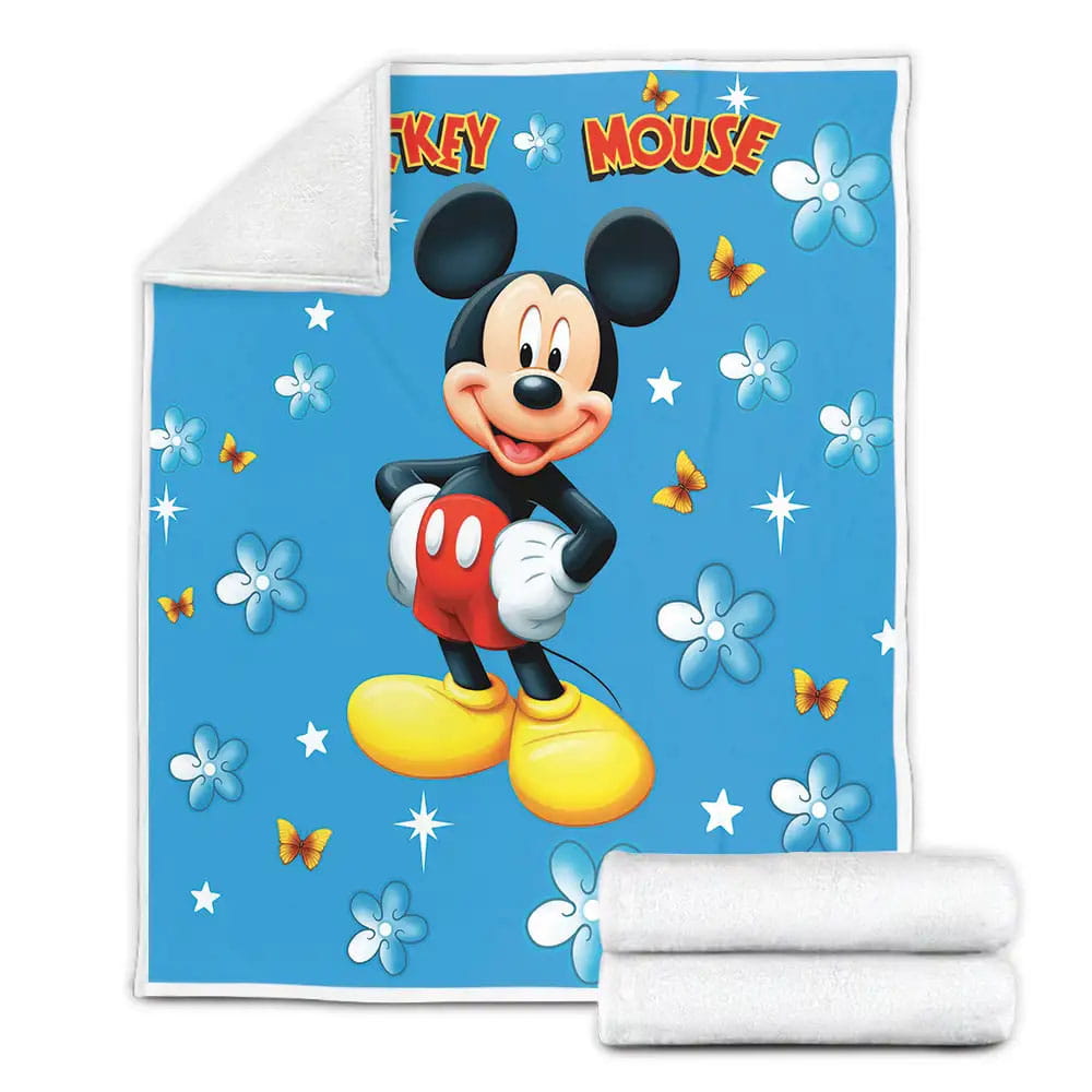 Classic Mickey Mouse Fleece Blanket Gift For Christmas Thanksgiving Halloween