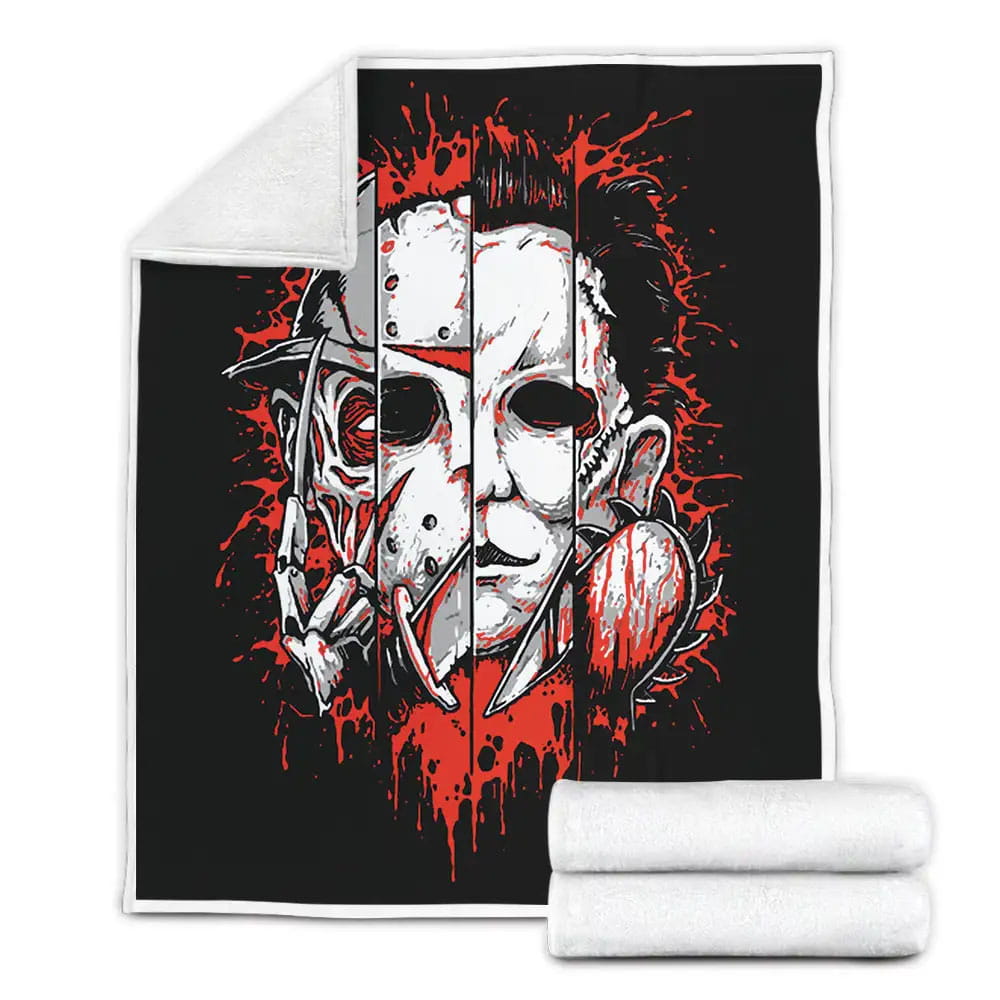 Horror Movies Fleece Blanket Gift For Birthday Halloween Christmas Thanksgiving