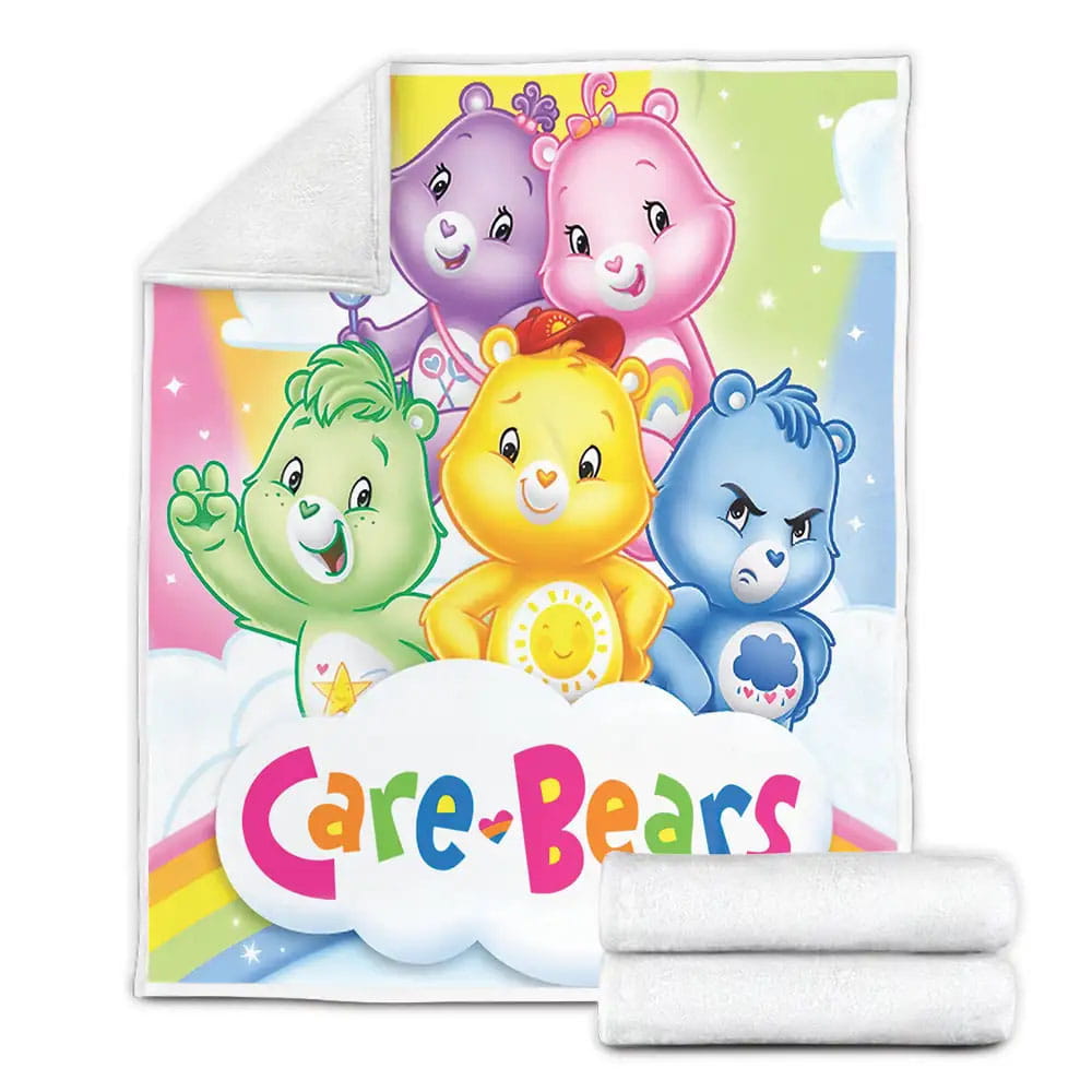 Care Bears Adventures In Care-A-Lot Fleece Blanket Gift For Wife Husband Besties