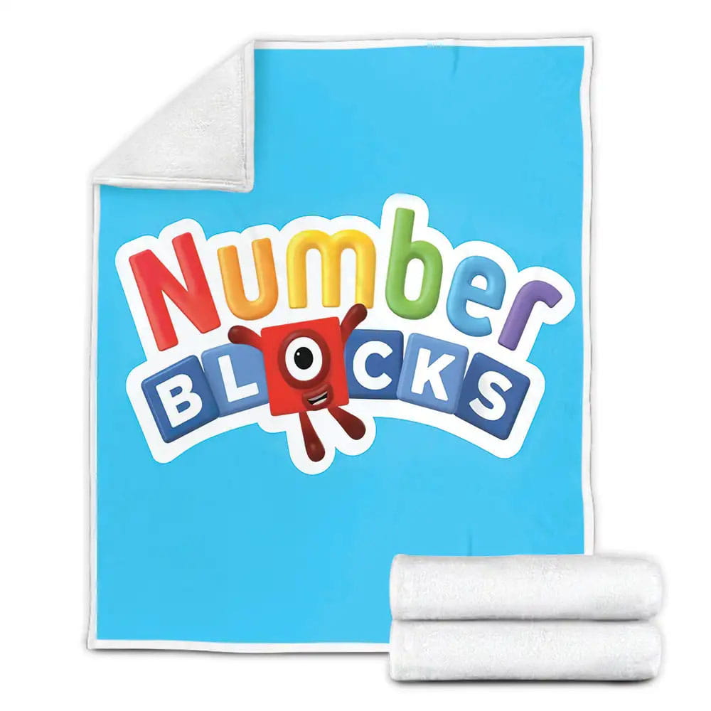 Numberblocks The Logo Fleece Blanket Gift For Christmas Thanksgiving Halloween