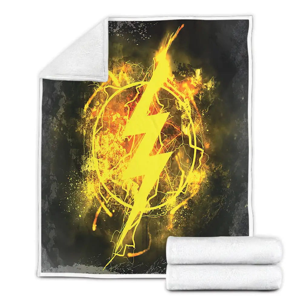 The Flash Logo Fleece Blanket Gift For Birthday Halloween Christmas Thanksgiving