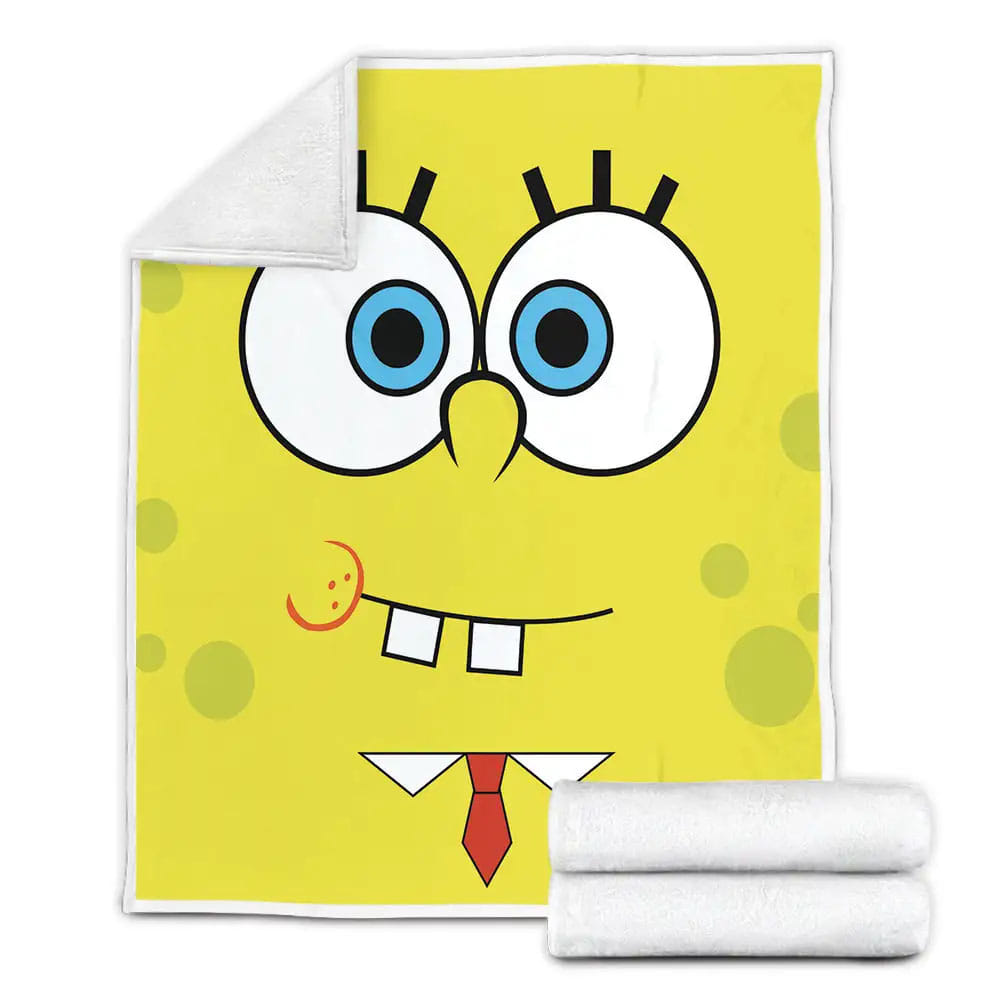 Spongebob Squarepants Fleece Blanket Gift For Christmas Thanksgiving Halloween