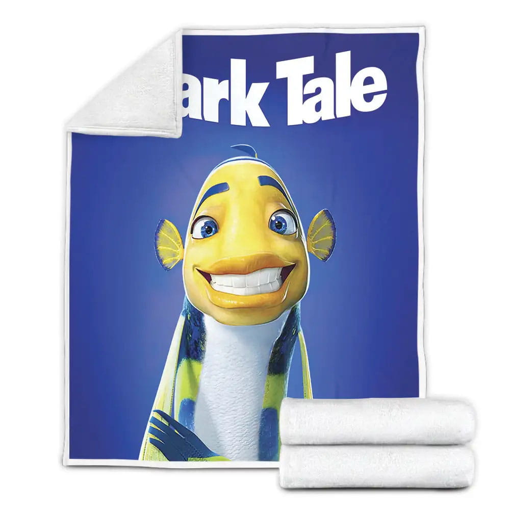 Shark Tale 2004 Movie Poster Theme Fleece Blanket Gift For Wife Husband Besties