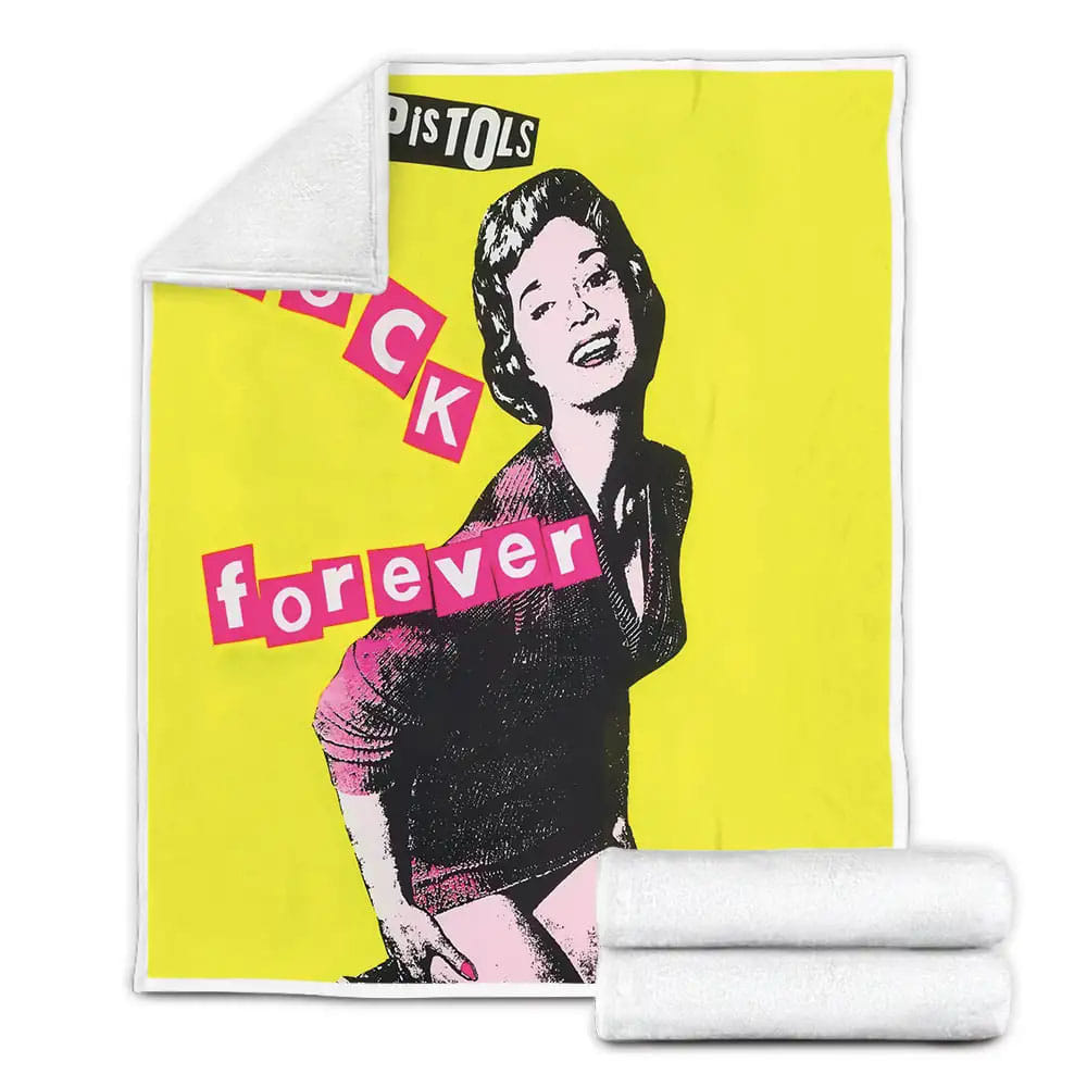 Sex Pistols Fuck Forever Album Cover Fleece Blanket Gift For Wife Husband Besties