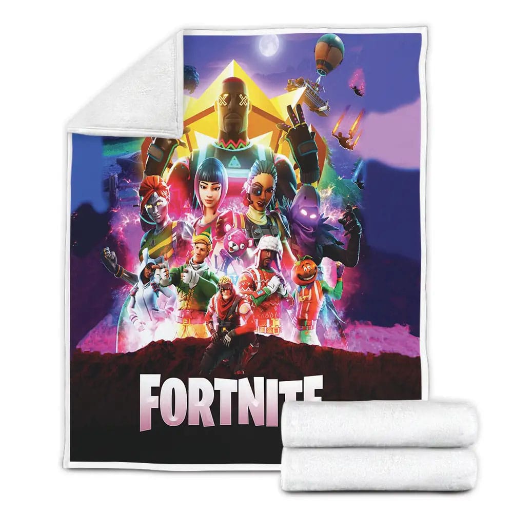 Team 3 Fortnite Gamer Fleece Blanket Gift For Christmas Thanksgiving Halloween