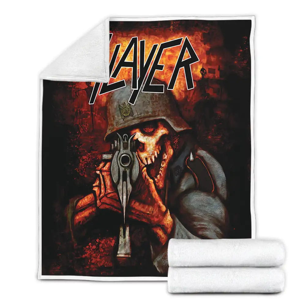 Slayer Undead Soldier Fleece Blanket Gift For Christmas Thanksgiving Halloween
