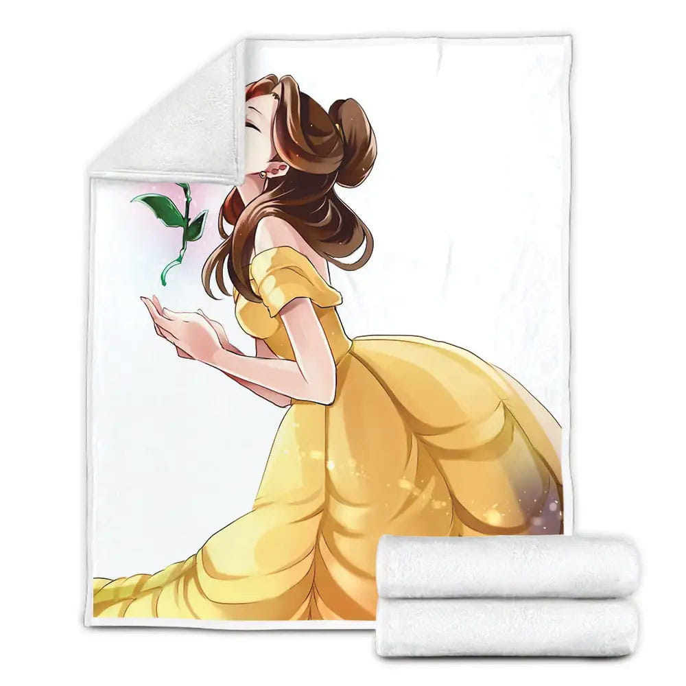 Disney Princess Belle Fleece Blanket Gift For Christmas Thanksgiving Halloween