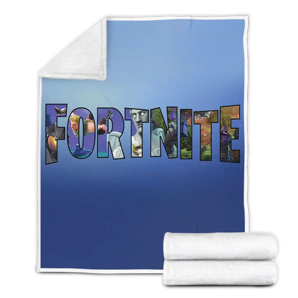 Fortnite Gamer Fleece Blanket Gift For Birthday Halloween Christmas Thanksgiving