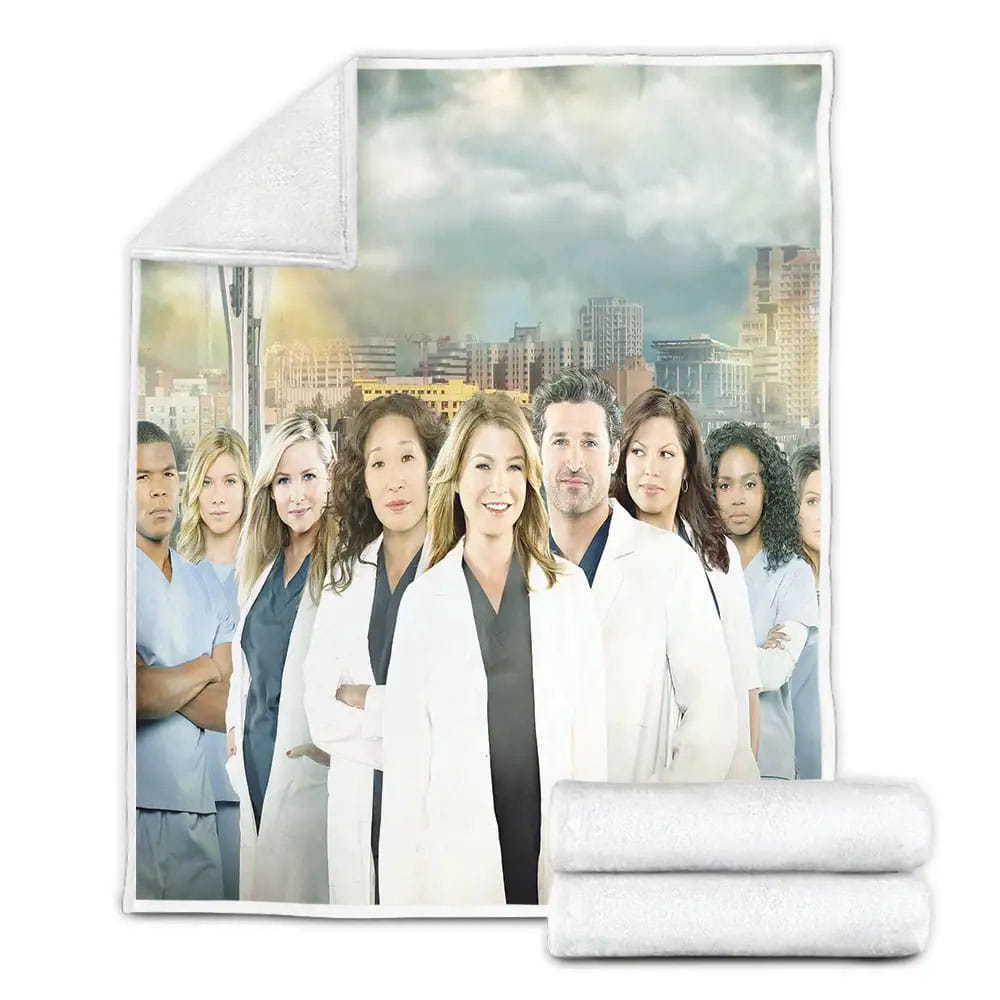 GreyS Anatomy Fleece Blanket Gift For Birthday Halloween Christmas Thanksgiving
