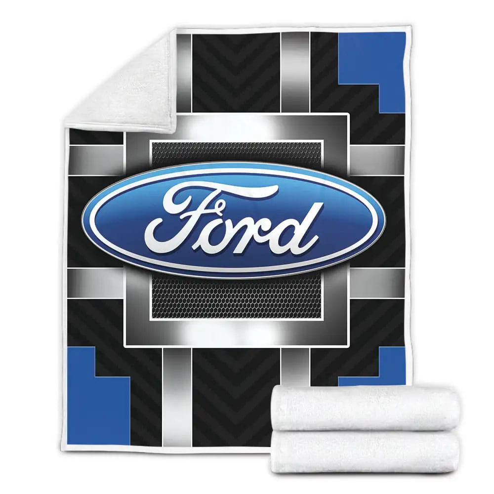 Ford Auto Logo Fleece Blanket Gift For Birthday Halloween Christmas Thanksgiving