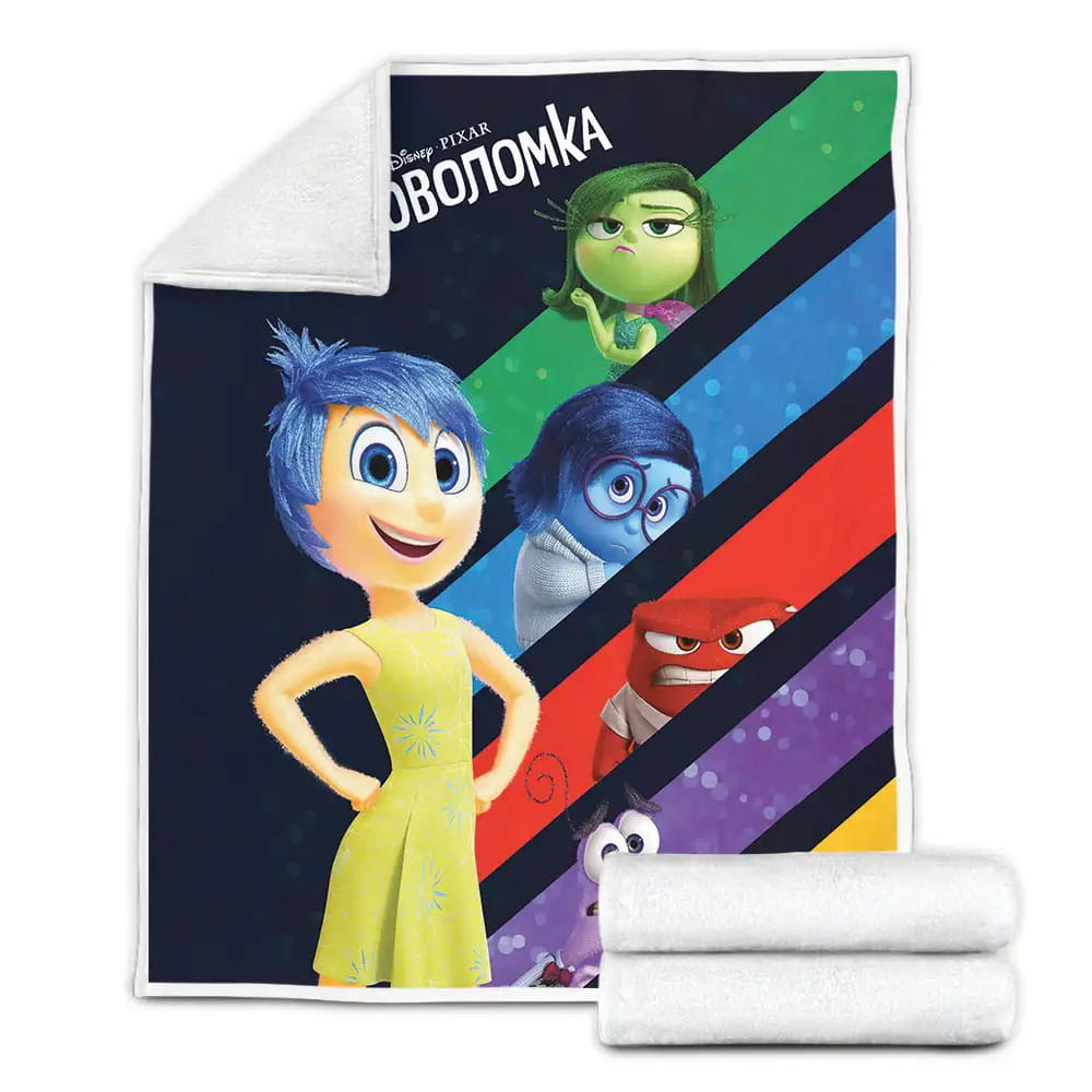 Inside Out The Five Emotions Of Riley In Movie Fleece Blanket Perfect 