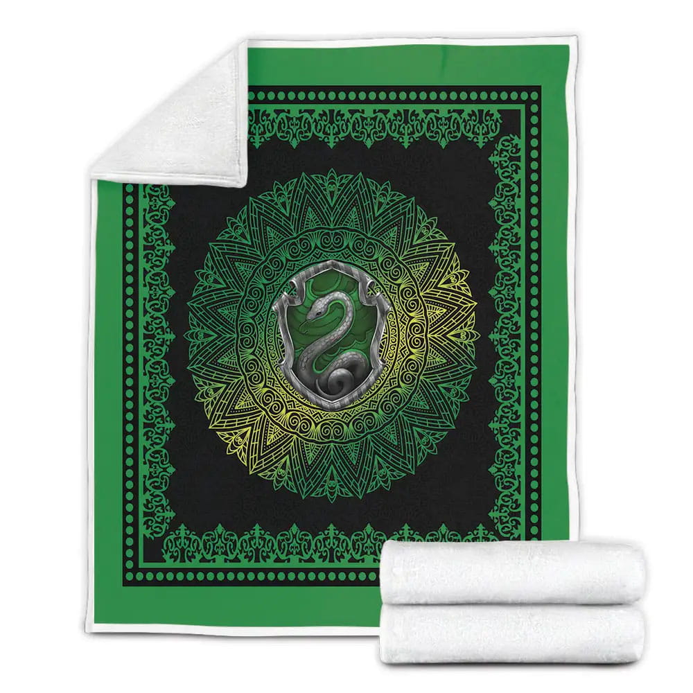 Hogwart House Slytherin Harry Potter Fleece Blanket Gift For Wife Husband Besties