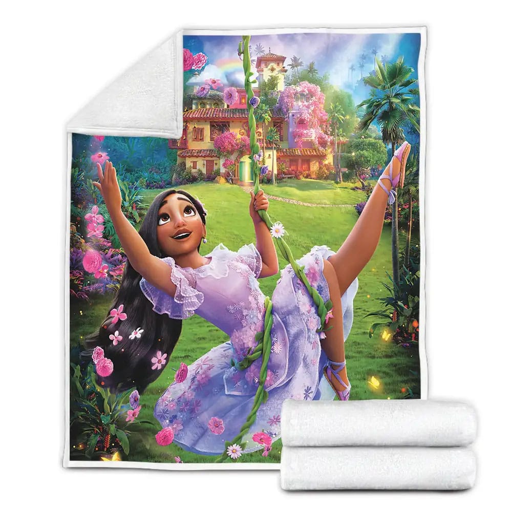 Encanto Isabela Madrigal Solo Poster Fleece Blanket Gift For Wife Husband Besties