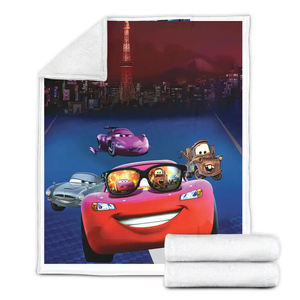 Lightning Mcqueen Cars Fleece Blanket Gift For Christmas Thanksgiving Halloween
