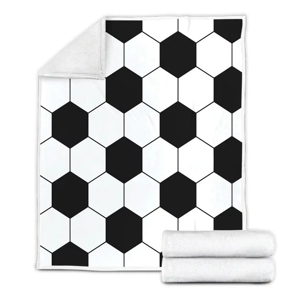 Soccer Football Fleece Blanket Gift For Birthday Halloween Christmas Thanksgiving