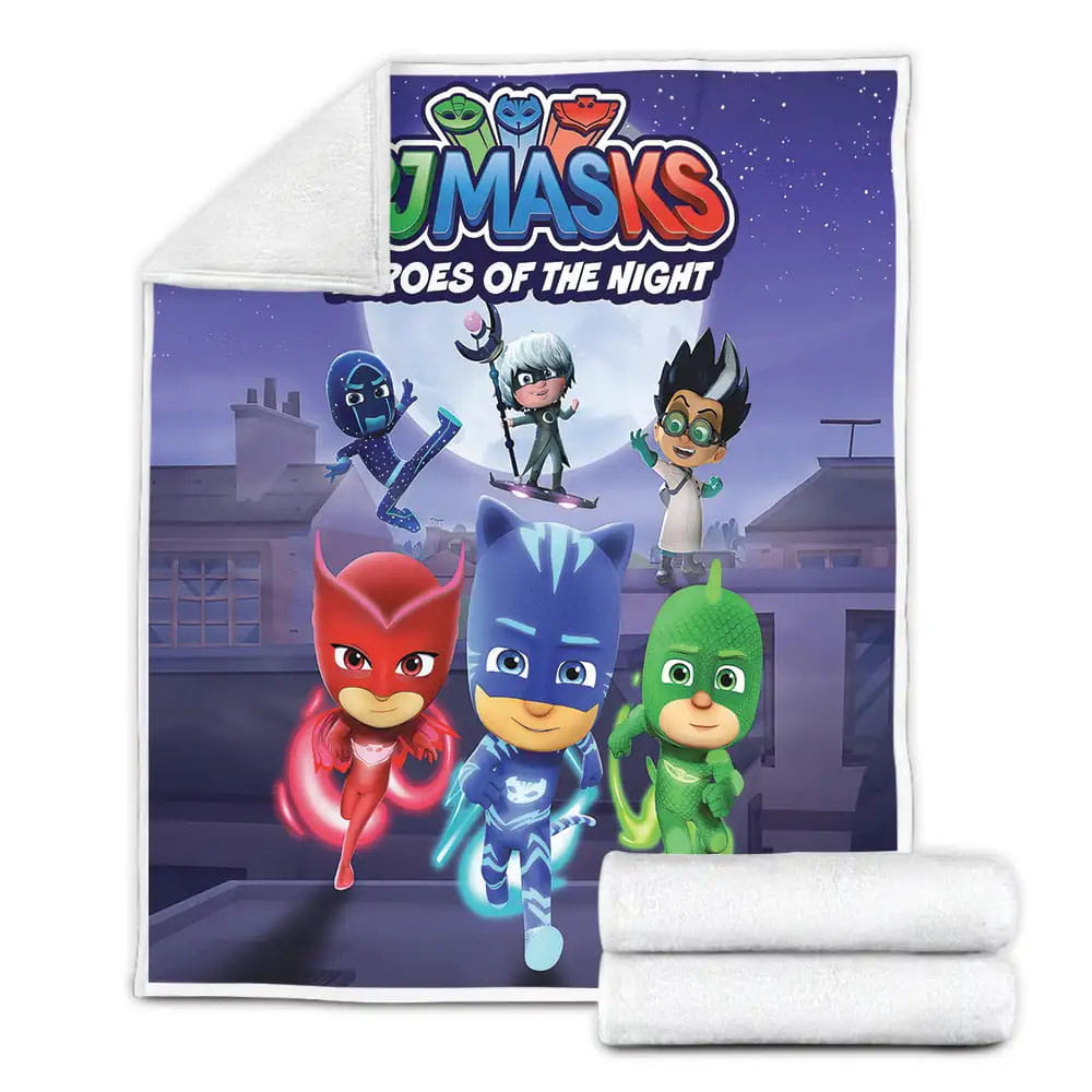Pj Masks Vs The Villains In Heroes Of The Night Fleece Blanket Perfect 