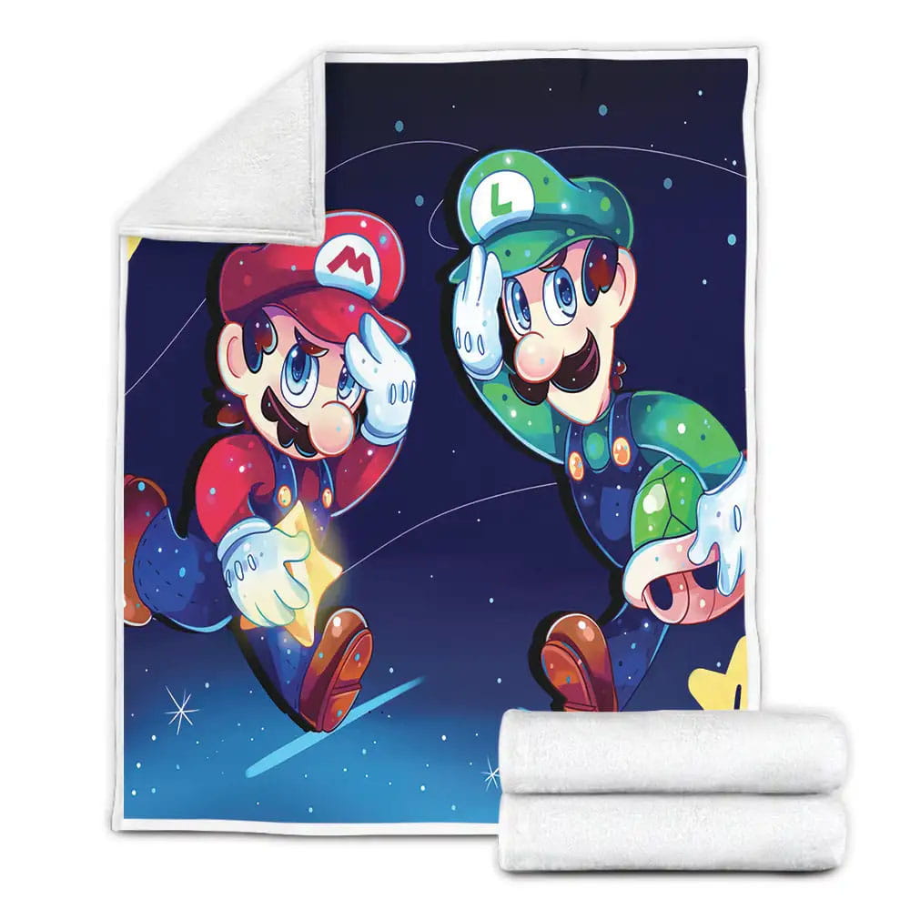 Super Mario And Luigi On Their Missions Fleece Blanket Gift For Wife Husband Besties