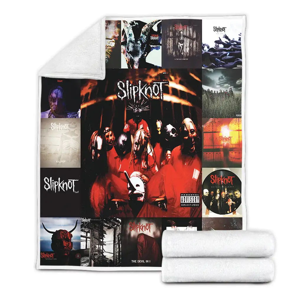 Slipknot Albums Fleece Blanket Gift For Birthday Halloween Christmas Thanksgiving