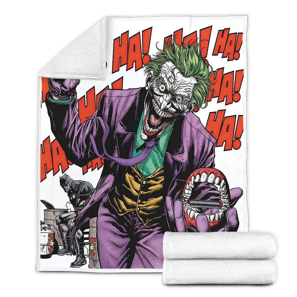 Scary Laugh Of Joker In Batman The Killing Joke Fleece Blanket Perfect 