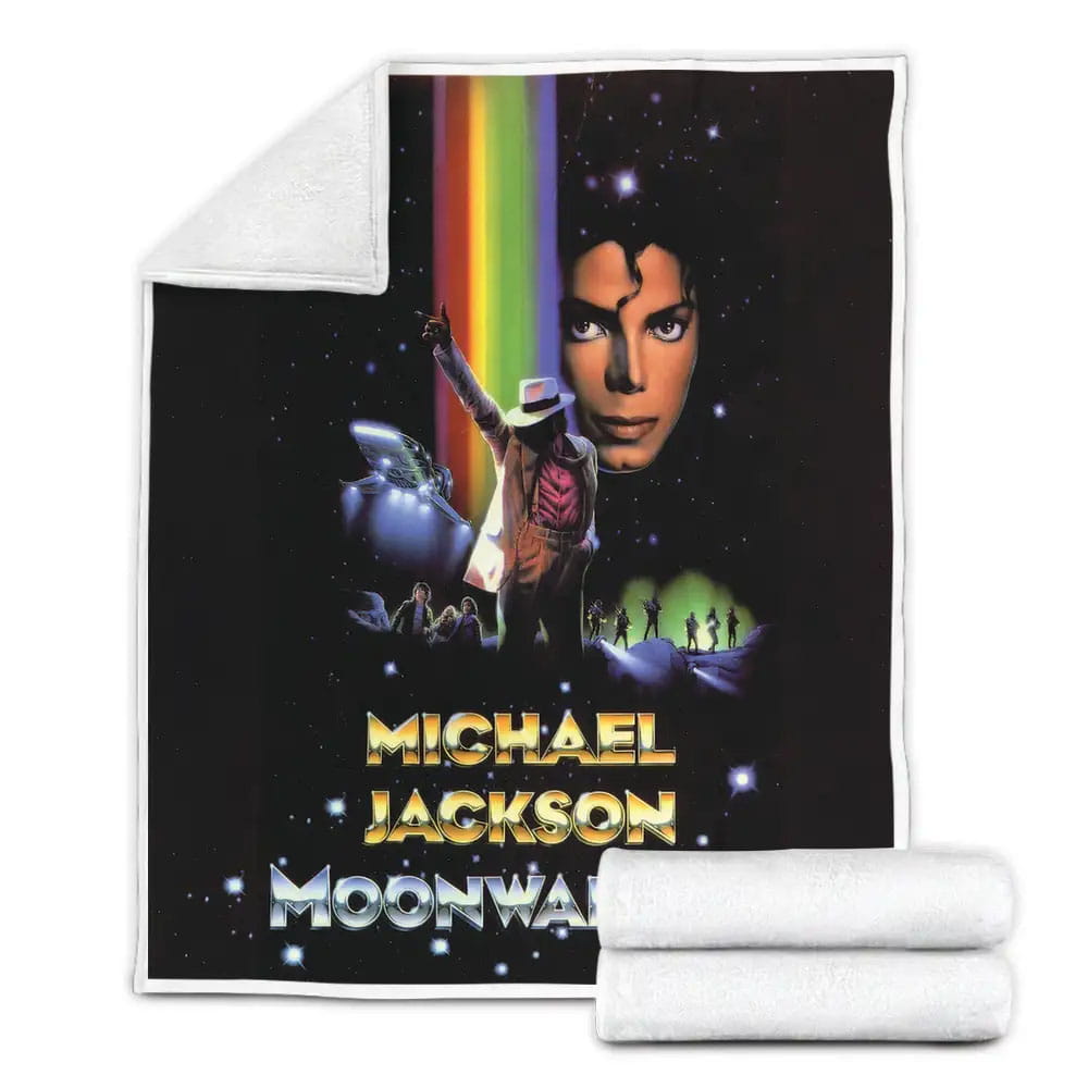 Michael Jackson Moonwalker Vintage Movie Poster Fleece Blanket Perfect 