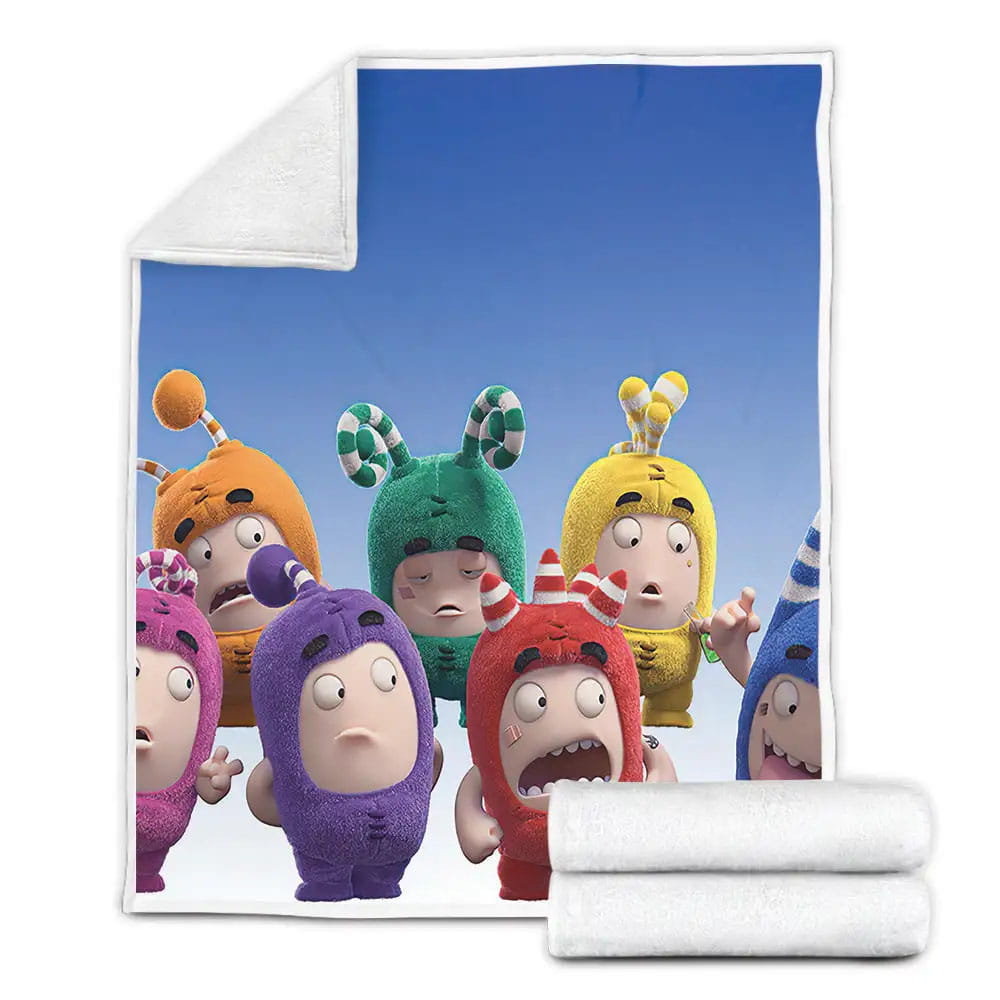 Oddbods All Characters Fleece Blanket Gift For Christmas Thanksgiving Halloween