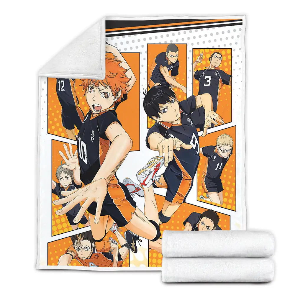 Haikyuu!! Movie Poster Fleece Blanket Gift For Christmas Thanksgiving Halloween