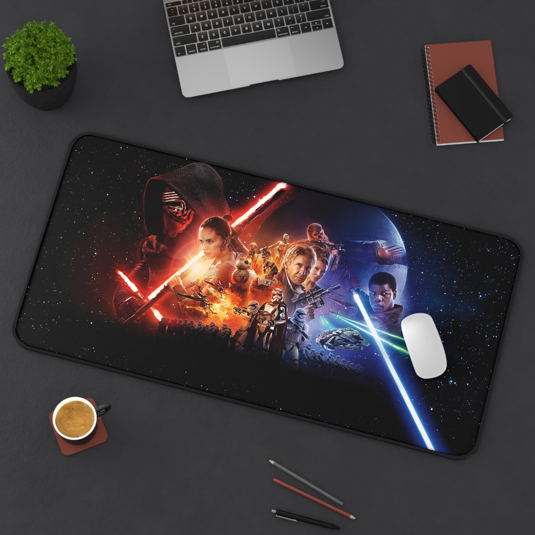 Allleftout Star Wars Ep 7 Desk Mat, Gaming Keyboard Matt, Mousepad Large, Xxl Extended Deskpad Mouse Pad