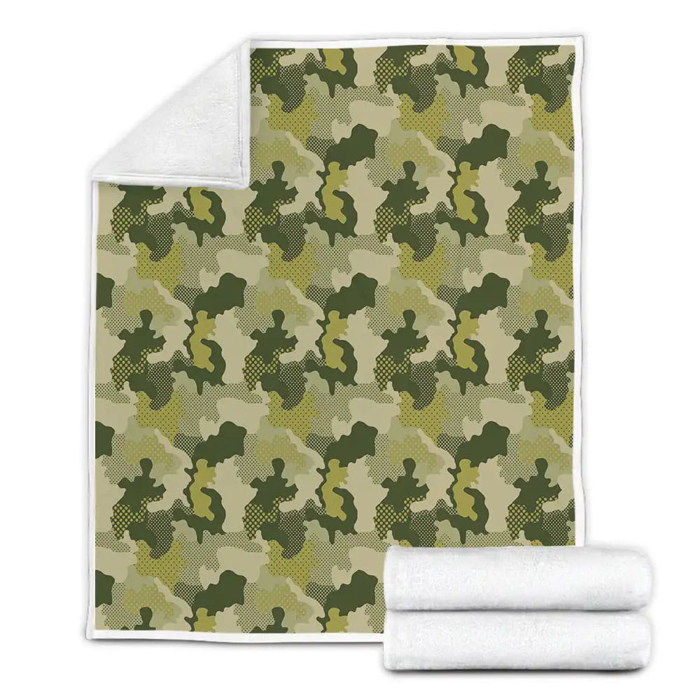 Dream Factory Geo Camo Fleece Blanket Gift For Christmas Thanksgiving Halloween