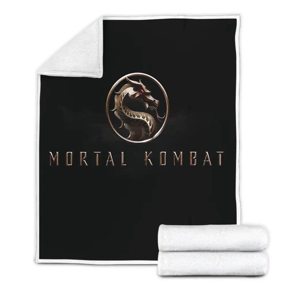 Mortal Kombat 2021 Movie Dragon Logo Fleece Blanket Gift For Wife Husband Besties