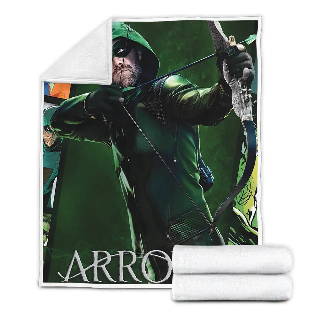 Arrow 2012-2020 Movie Poster Fanart Fleece Blanket Gift For Wife Husband Besties