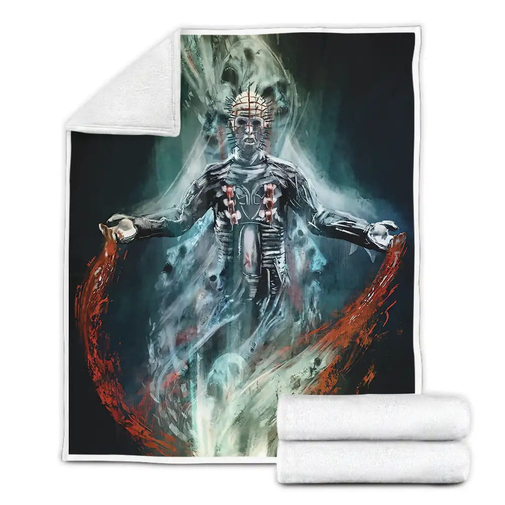Hellraiser Clive Barkers Movie Poster Fleece Blanket Gift For Wife Husband Besties