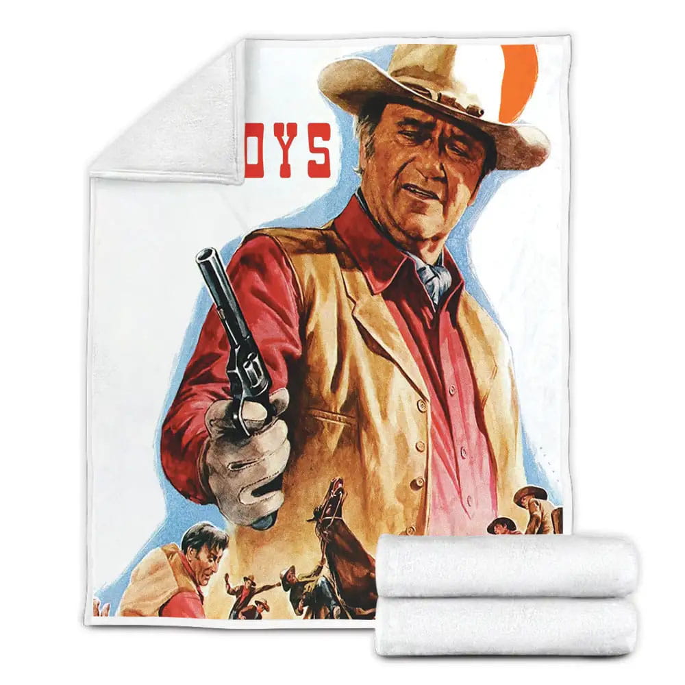 The Cowboys 1972 Poster Movie Poster Fleece Blanket Gift For Wife Husband Besties