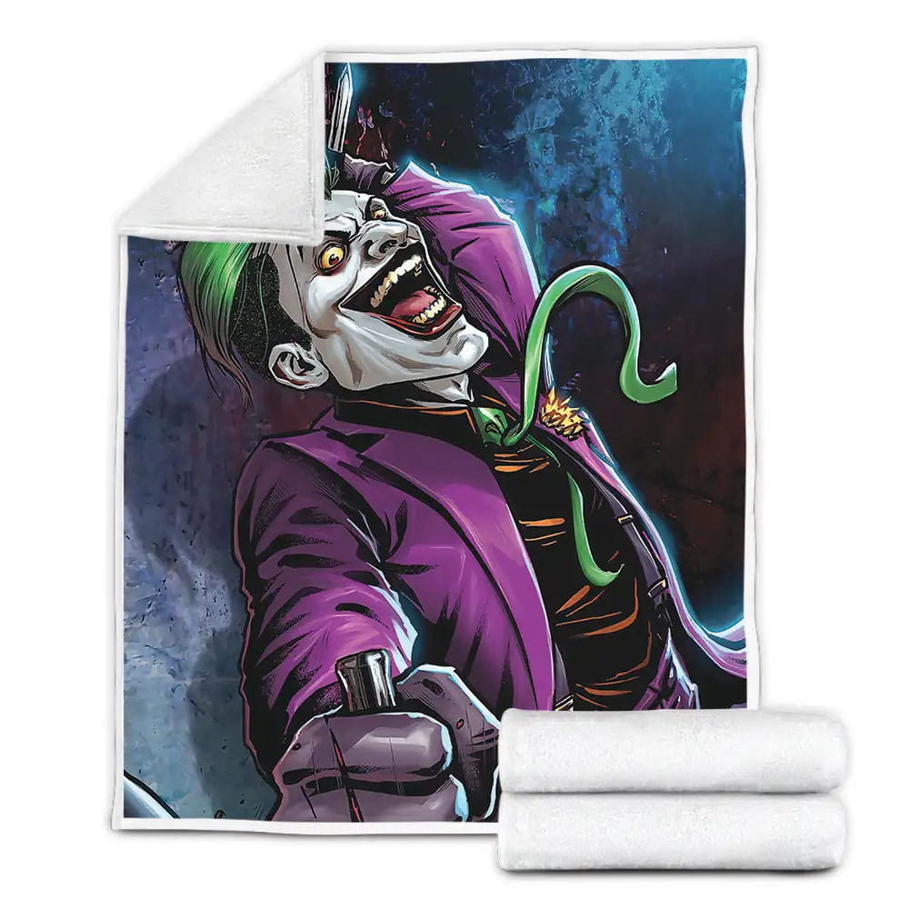 The Joker Happy Killing Fleece Blanket Gift For Christmas Thanksgiving Halloween
