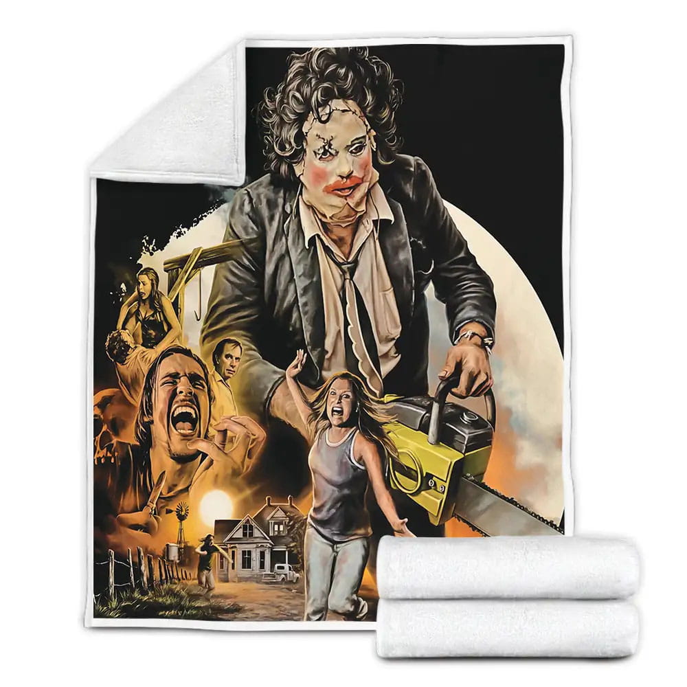 The Texas Chain Saw Massacre Movie Art Fleece Blanket Gift For Wife Husband Besties