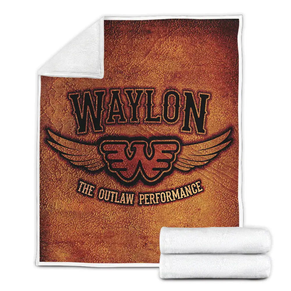 The Outlaw Performance Waylon Jennings Fleece Blanket Gift For Wife Husband Besties