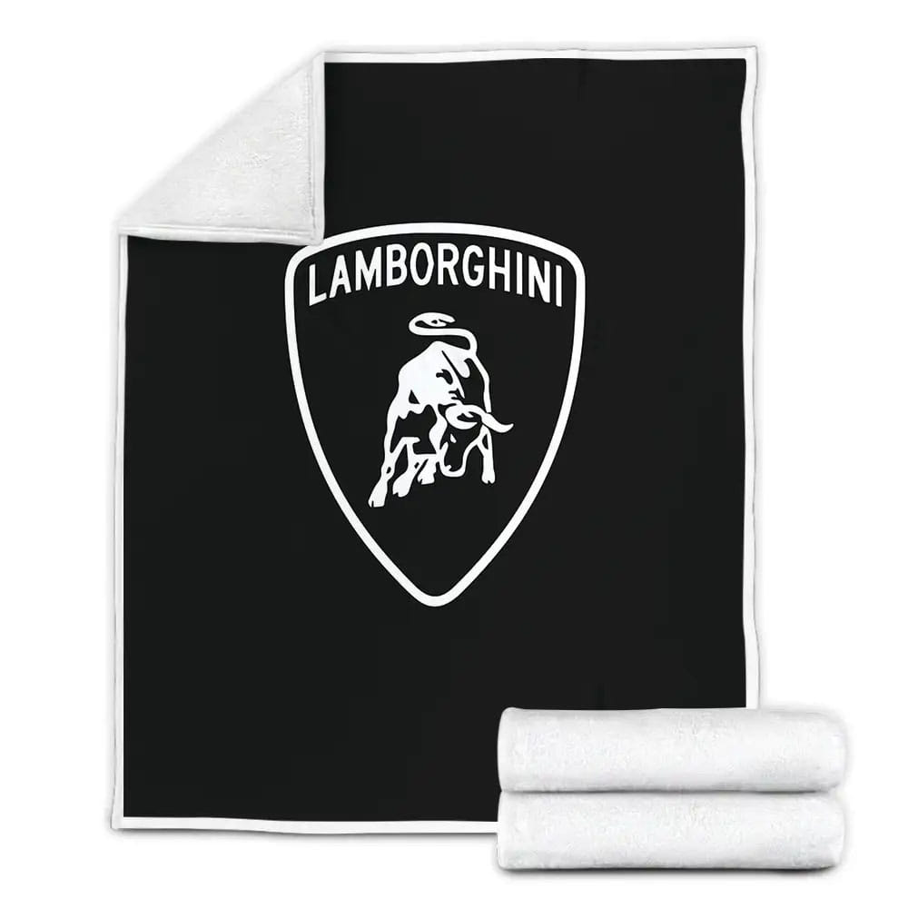 Lamborghini Logo Fleece Blanket Gift For Birthday Halloween Christmas Thanksgiving