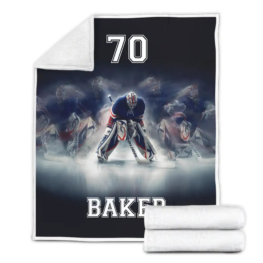 Hockey Player Petmytshirt Custom Name Fleece Blanket Gift For Wife Husband Besties