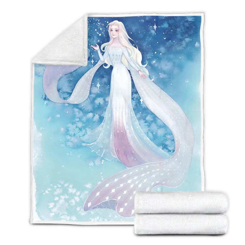 Disney Frozen Elsa Beautifully In Watercolor Art Fleece Blanket Perfect 