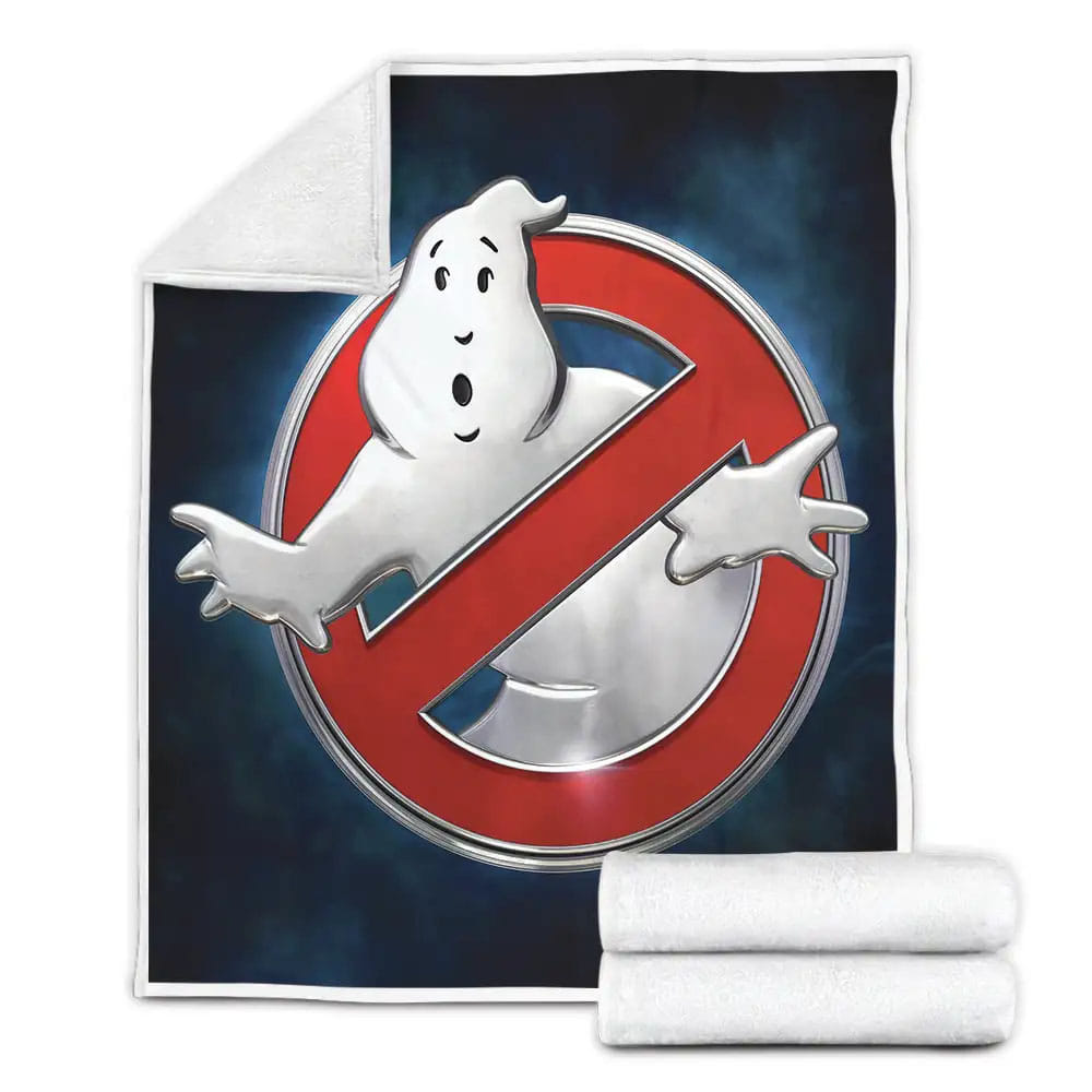 Ghostbusters Sign Digital Illustration Fleece Blanket Gift For Wife Husband Besties
