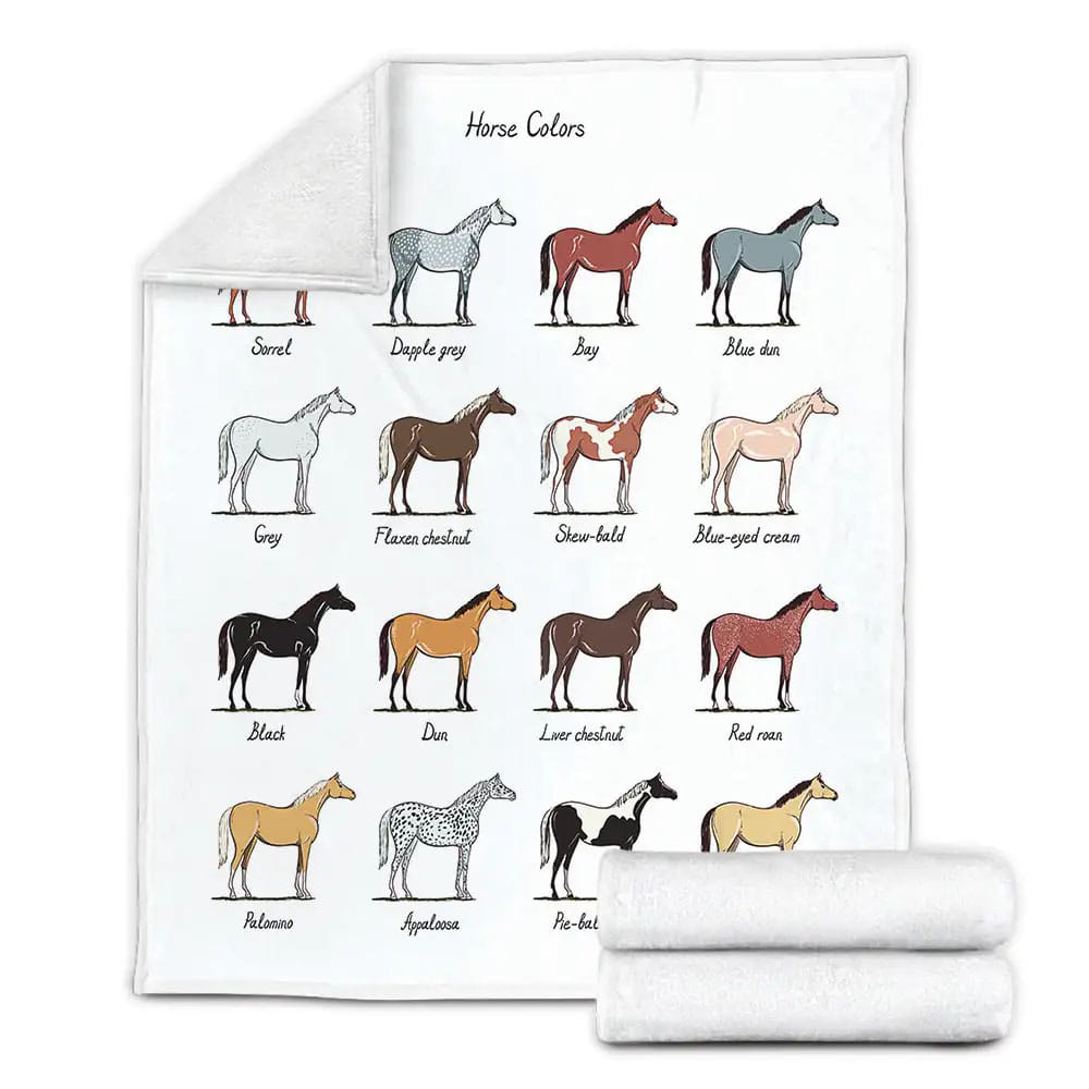 Equestrian Horse Fleece Blanket Gift For Birthday Halloween Christmas Thanksgiving