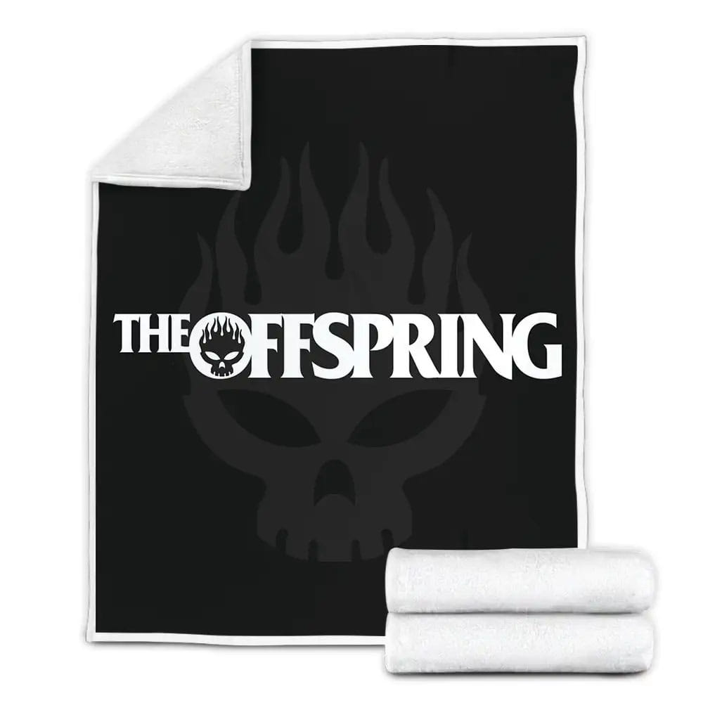 The Offspring Skull Logo Fleece Blanket Gift For Christmas Thanksgiving Halloween