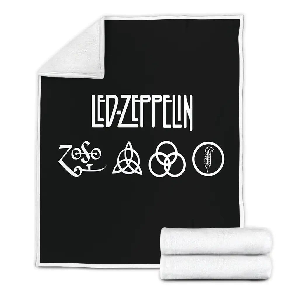 Led Zeppelin Icon Fleece Blanket Gift For Birthday Halloween Christmas Thanksgiving