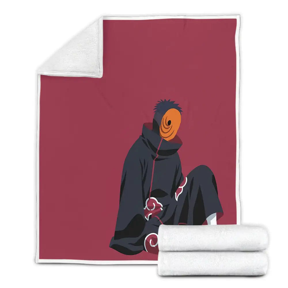 Tobi Uchiha Obito Fleece Blanket Gift For Birthday Halloween Christmas Thanksgiving