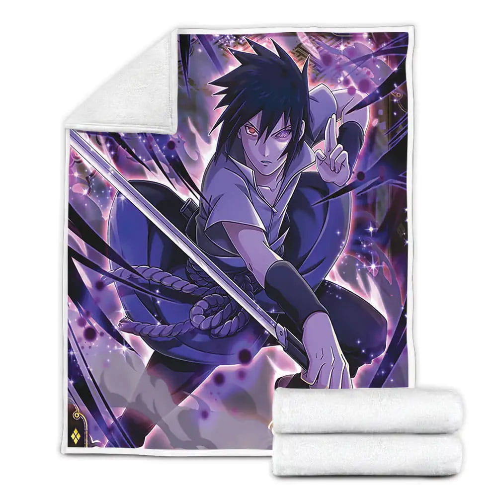 Uchiha Sasuke Art Fleece Blanket Gift For Birthday Halloween Christmas Thanksgiving