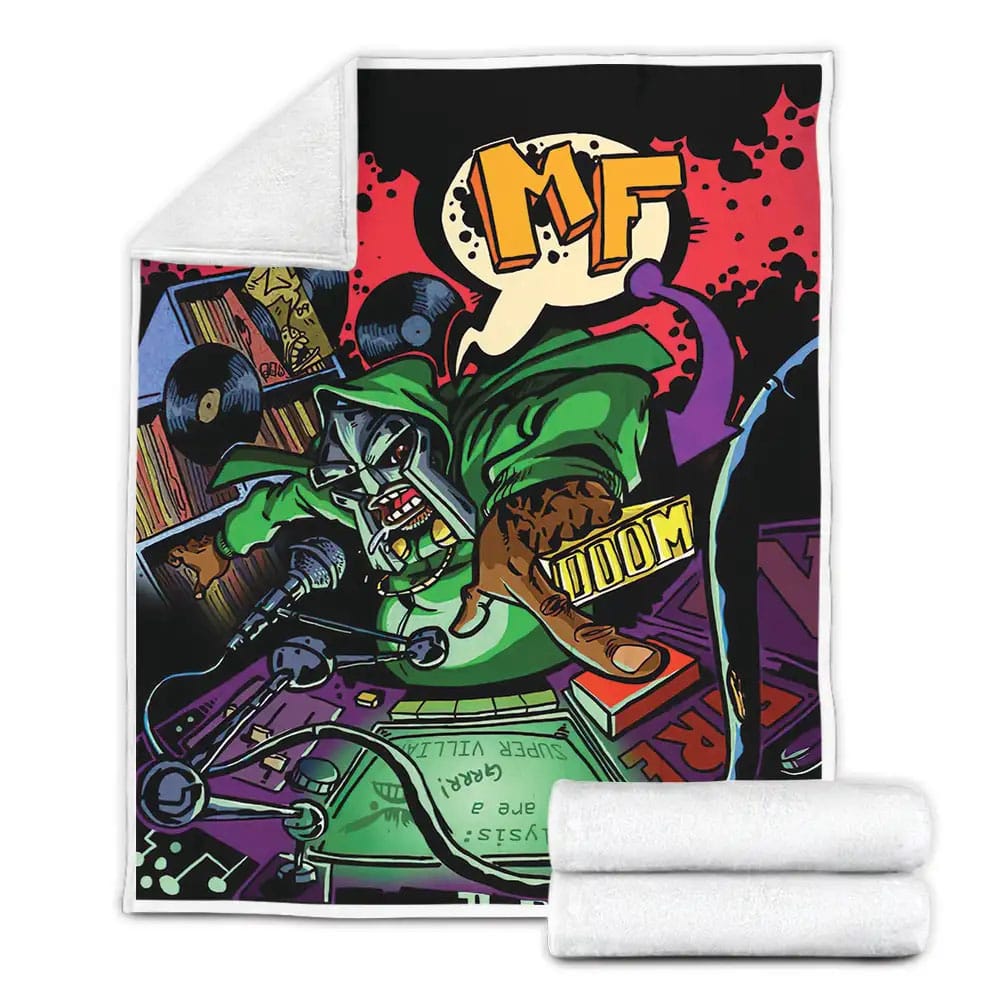 Mf Doom Making Music Art Fleece Blanket Gift For Christmas Thanksgiving Halloween