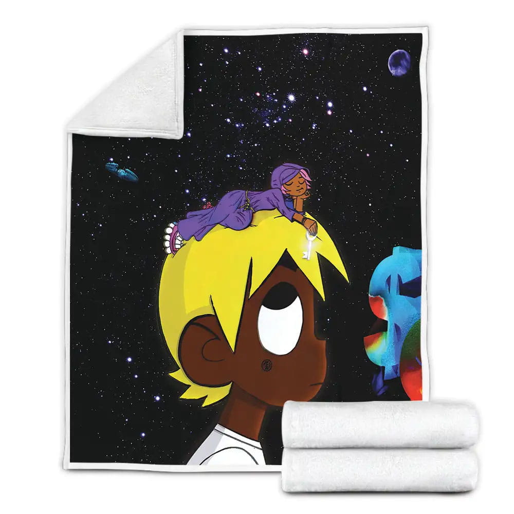 Lil Uzi Vert Album Cover Fleece Blanket Gift For Christmas Thanksgiving Halloween