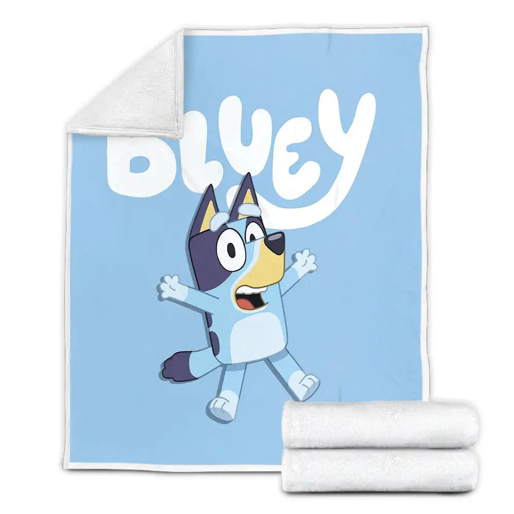 Bluey Solo Poster Fleece Blanket Gift For Birthday Halloween Christmas Thanksgiving